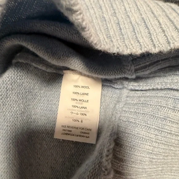 J.Crew wool baby blue crewneck sweater - Picture 4 of 8